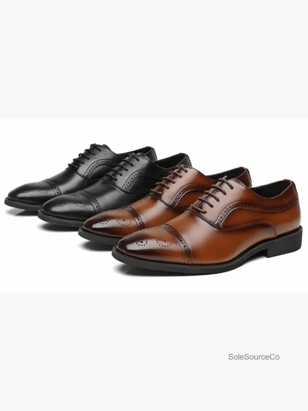 Classic Lace Up Cap Toe Oxfords for Business